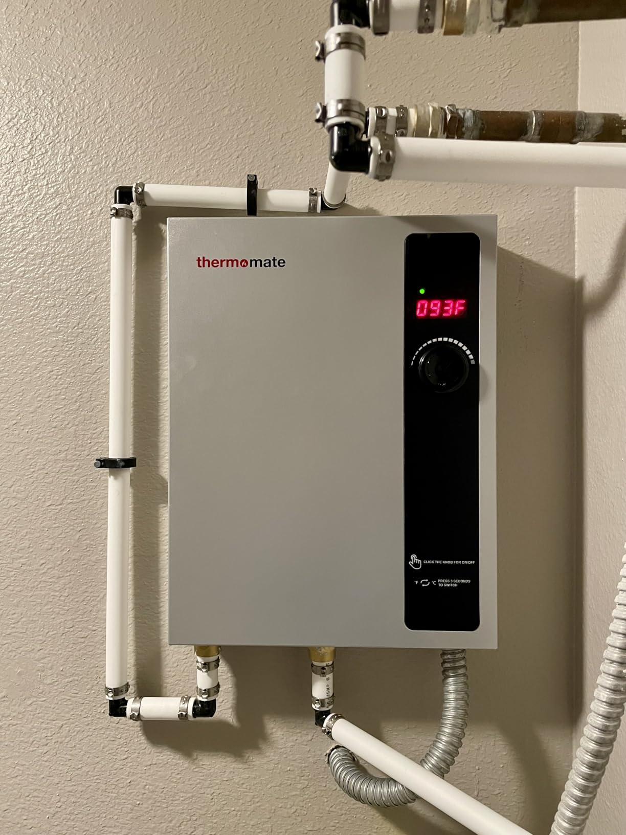Tankless Water Heater Electric 27kW at 240 Volt, ThermoMate On Demand Instant Hot Water Heater Up to 6.4GMP, Self-Modulating Energy Saving for Residential Indoor Shower, Draw 114Amp - Customer Photo 1