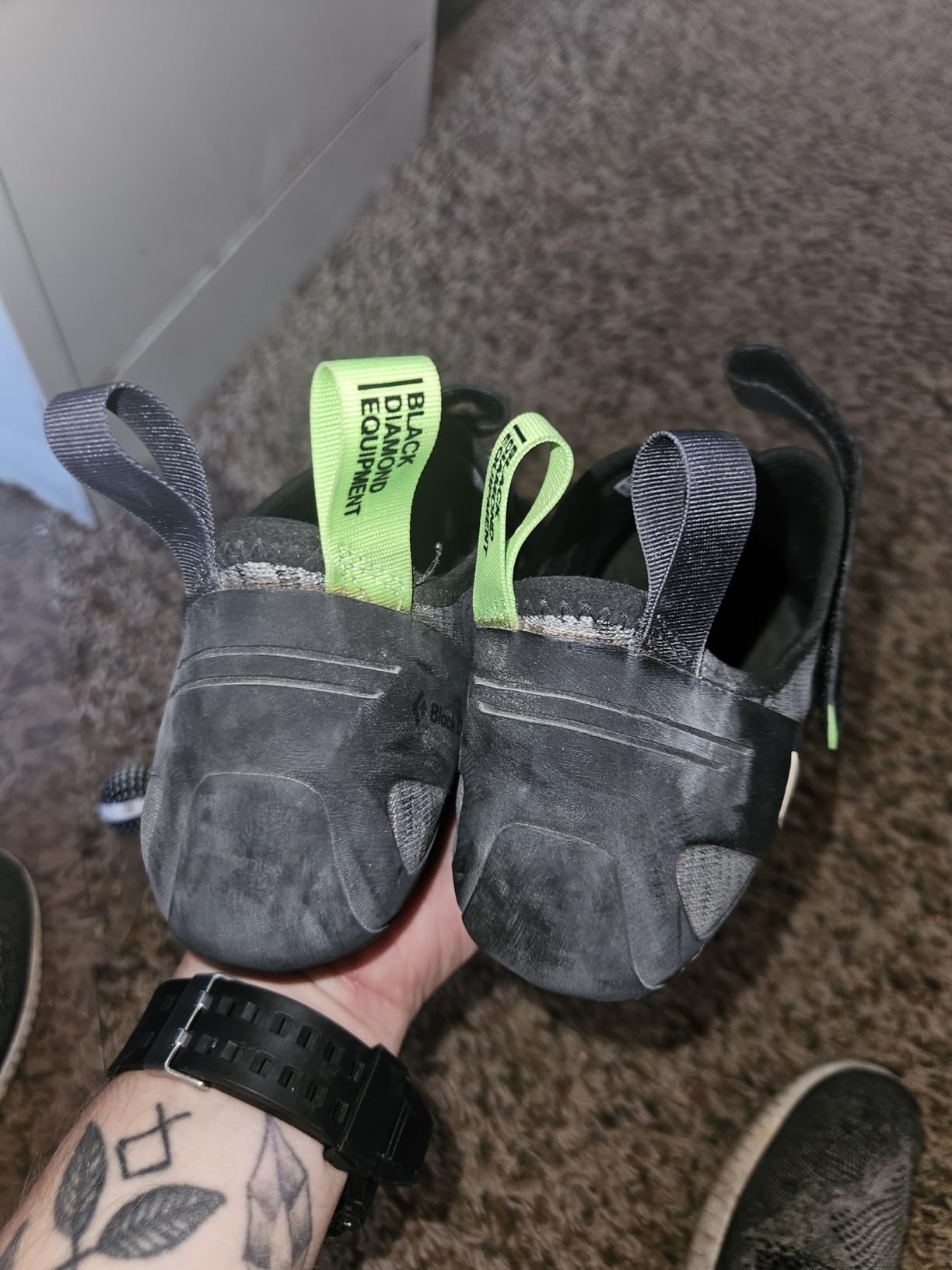 BLACK DIAMOND Men's Momentum Rock Climbing Shoes | Engineered Knit Technology | 4.3mm Rubber Outsole | Breathable All-Day Comfort - Customer Photo 1