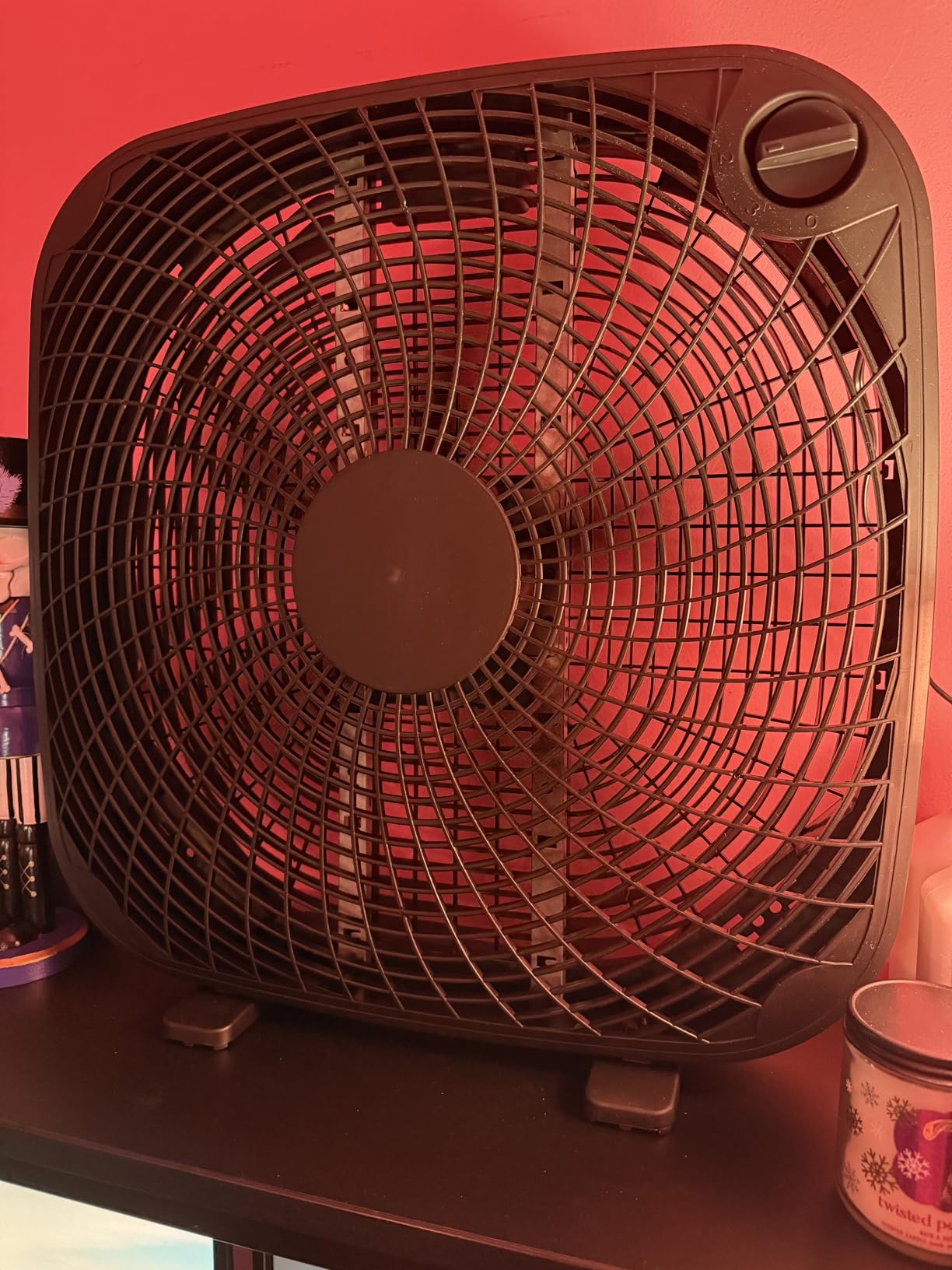 Amazon Basics 3 Speed Box Fan, Indoor Electric Fan for Home Cooling, 5 Blades, Lightweight Design, 67 Watts, 20-Inch, Black, 6.8