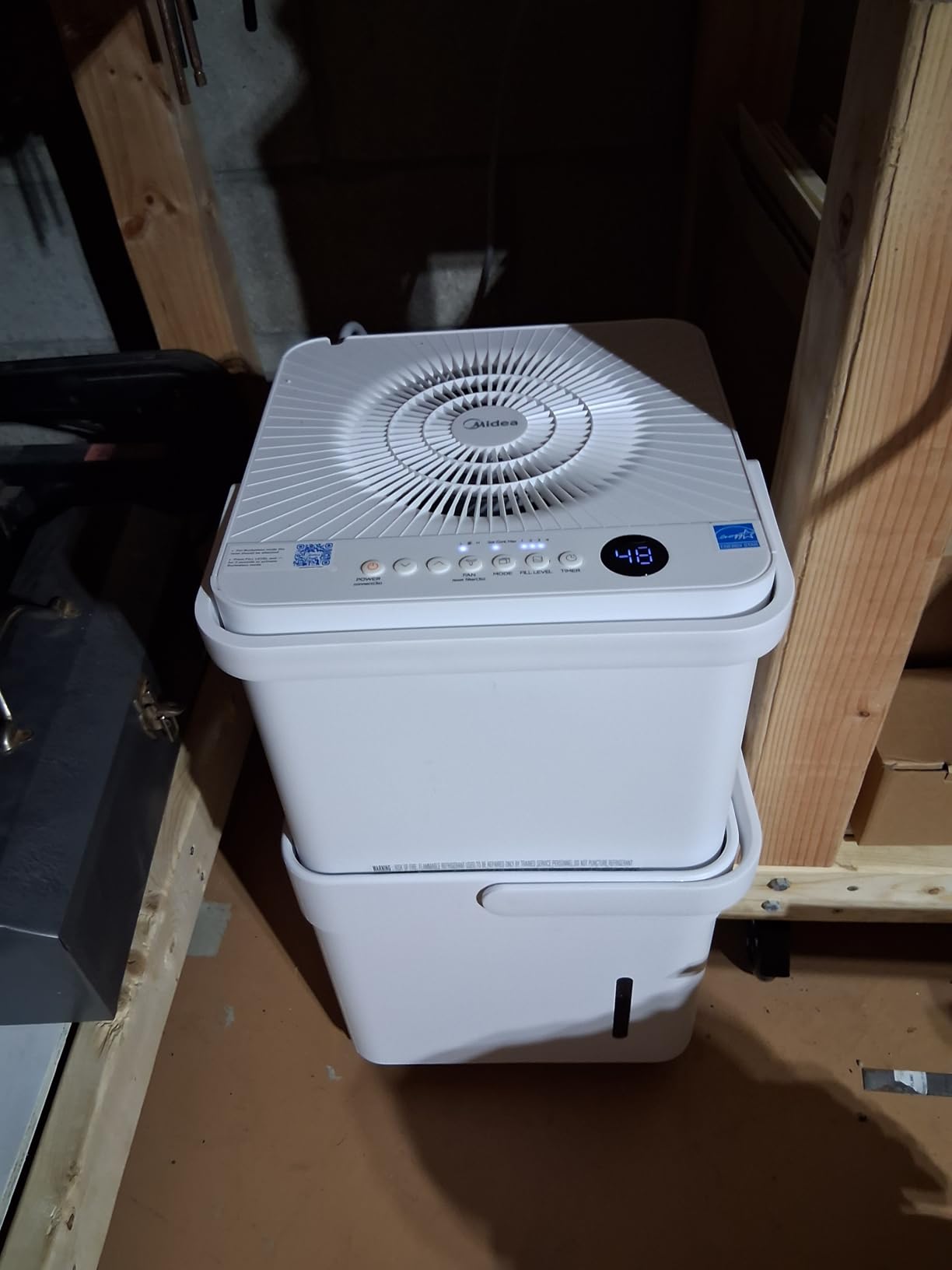 Midea Cube 20 Pint Dehumidifier for Basement, Up to 1,500 Sq. Ft. dehumidifier with drain hose, ENERGY STAR Certificated, Smart Control, Compatible with Alexa, White - Customer Photo 1