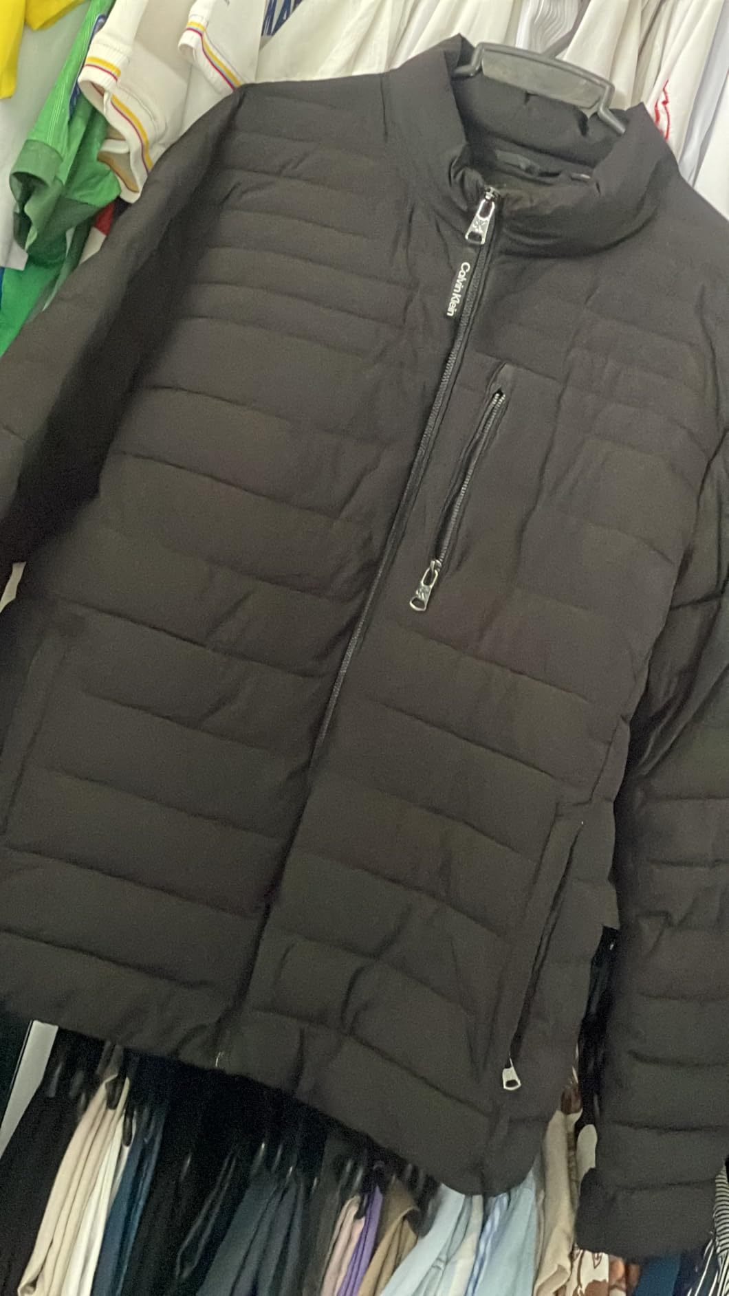 Calvin Klein Men's Full Zip Down Puffer Coat Customer Review Calvin Klein Men's Full Zip Down Puffer Coat - Customer Photo 1