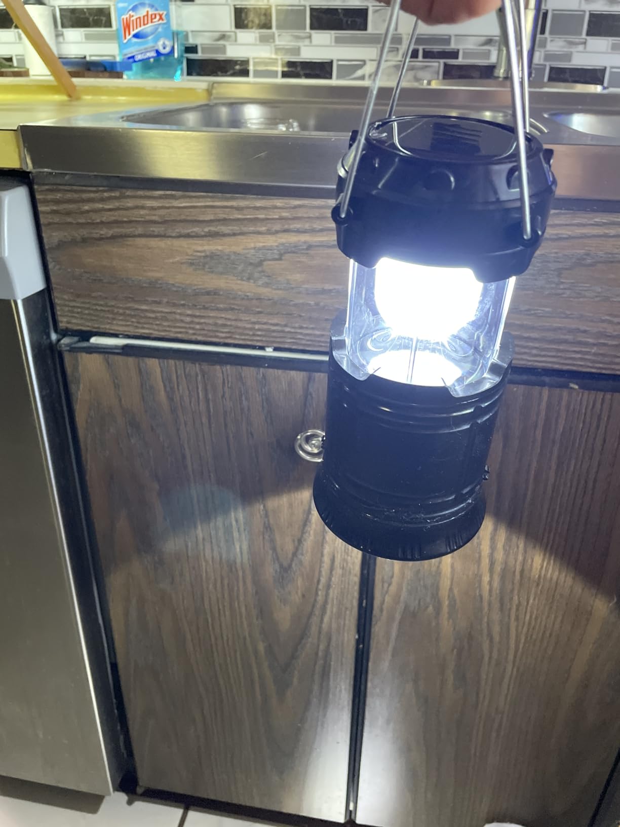 Collapsible Portable LED Camping Lantern XTAUTO Lightweight Waterproof Solar USB Rechargeable LED Flashlight Survival Kits for Indoor Outdoor Home Emergency Light Power Outages Hiking Hurricane 4-Pack - Customer Photo 1