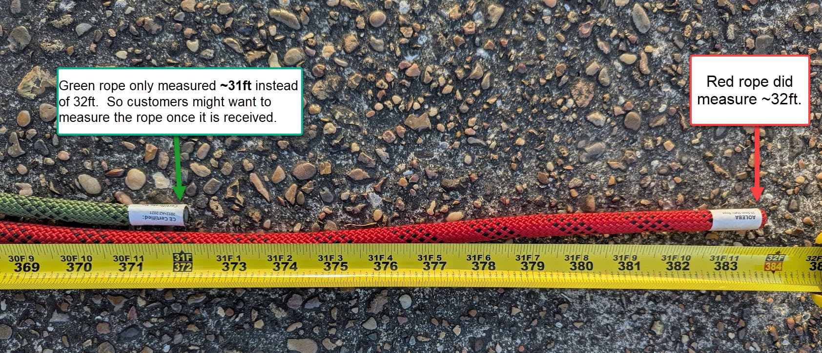 AOLEBA 10.5 mm Static Climbing Rope 10M(32ft) 20M(64ft) 30M(96ft) 50M(160ft) 70M(230ft) Outdoor Rock Climbing Rope, Escape Rope Ice Climbing Equipment Fire Rescue Parachute Rope - Customer Photo 1