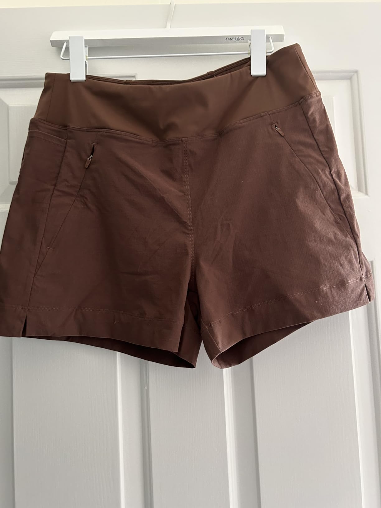 CRZ YOGA Women's Lightweight Mid Rise Hiking Shorts 4'' - Stretch for Athletic Summer Travel Outdoor Golf with Zip Pockets - Customer Photo 1