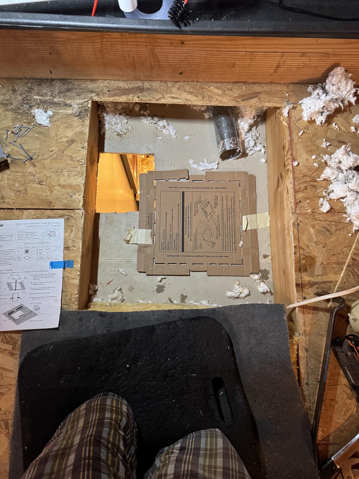 Panasonic WhisperFit Retrofit Ceiling Mount Bathroom Exhaust Fan, 50-80-110 CFM, FV-0511VF1 - Customer Photo 5