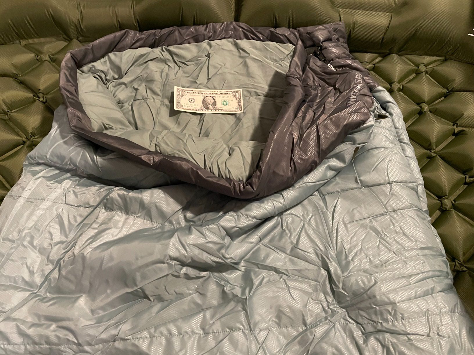 Klymit Wild Aspen Lightweight Rectangle Sleeping Bag, 20°F Sleeping Bag for Camping, Hiking, and Backpacking in Cold Weather, Green - Customer Photo 2