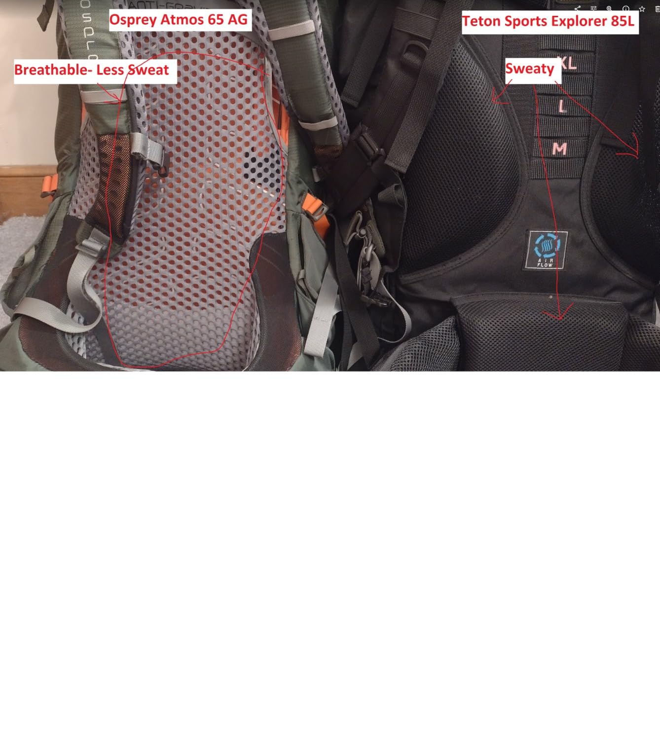 Teton 65L Explorer Internal Frame Backpack for Hiking, Camping, Backpacking, Rain Cover Included, Graphite - Customer Photo 2