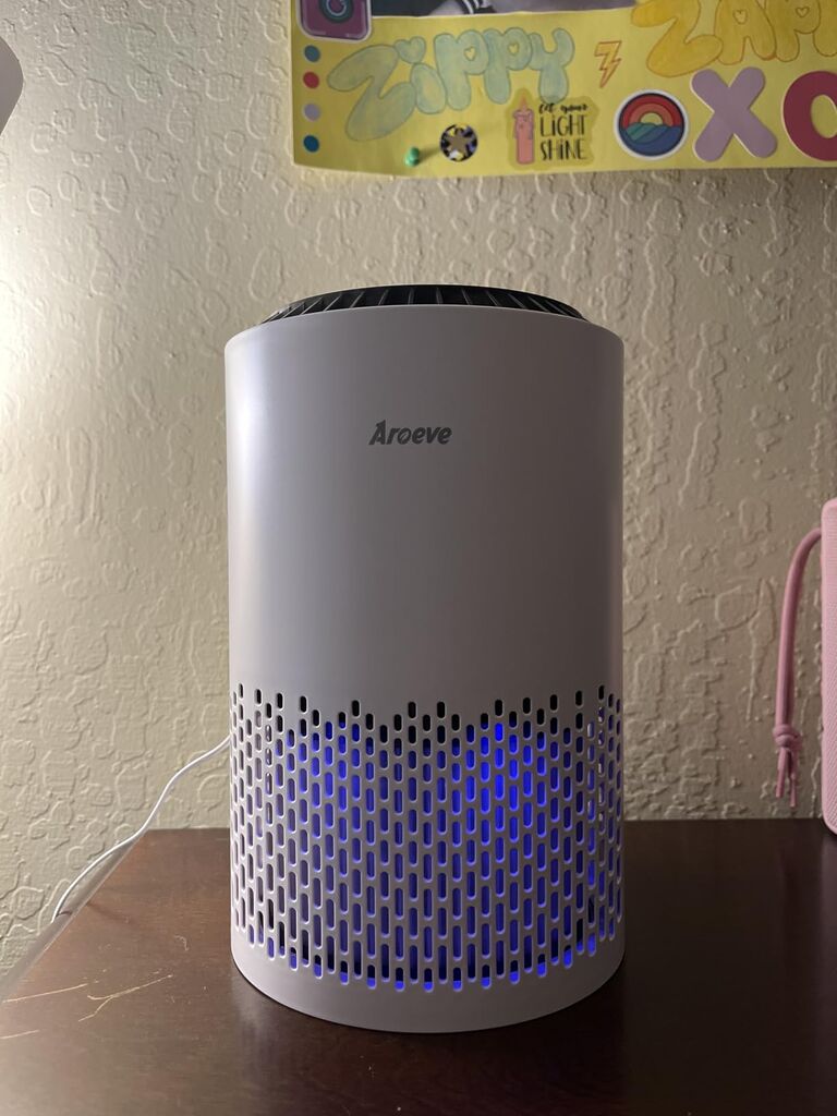 AROEVE Air Purifiers for Bedroom with Sleep Mode Speed Control MK01A(White) | Energy Star, 360-Degree Air Inlets, 22dB Noise Level, Aromatherapy Function customer photo 1