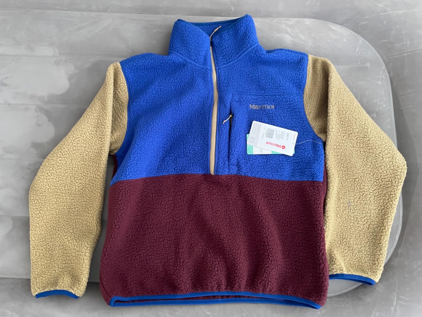 MARMOT Men's Aros Full-Zip Jacket - Sherpa Fleece with Retro Style - Customer Photo 2