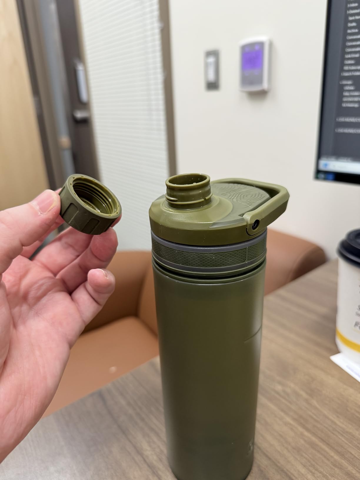 GRAYL UltraPress 16.9 oz Water Purifier & Filter Bottle for Hiking, Backpacking, Survival, Travel (Olive Drab) - Customer Photo 2