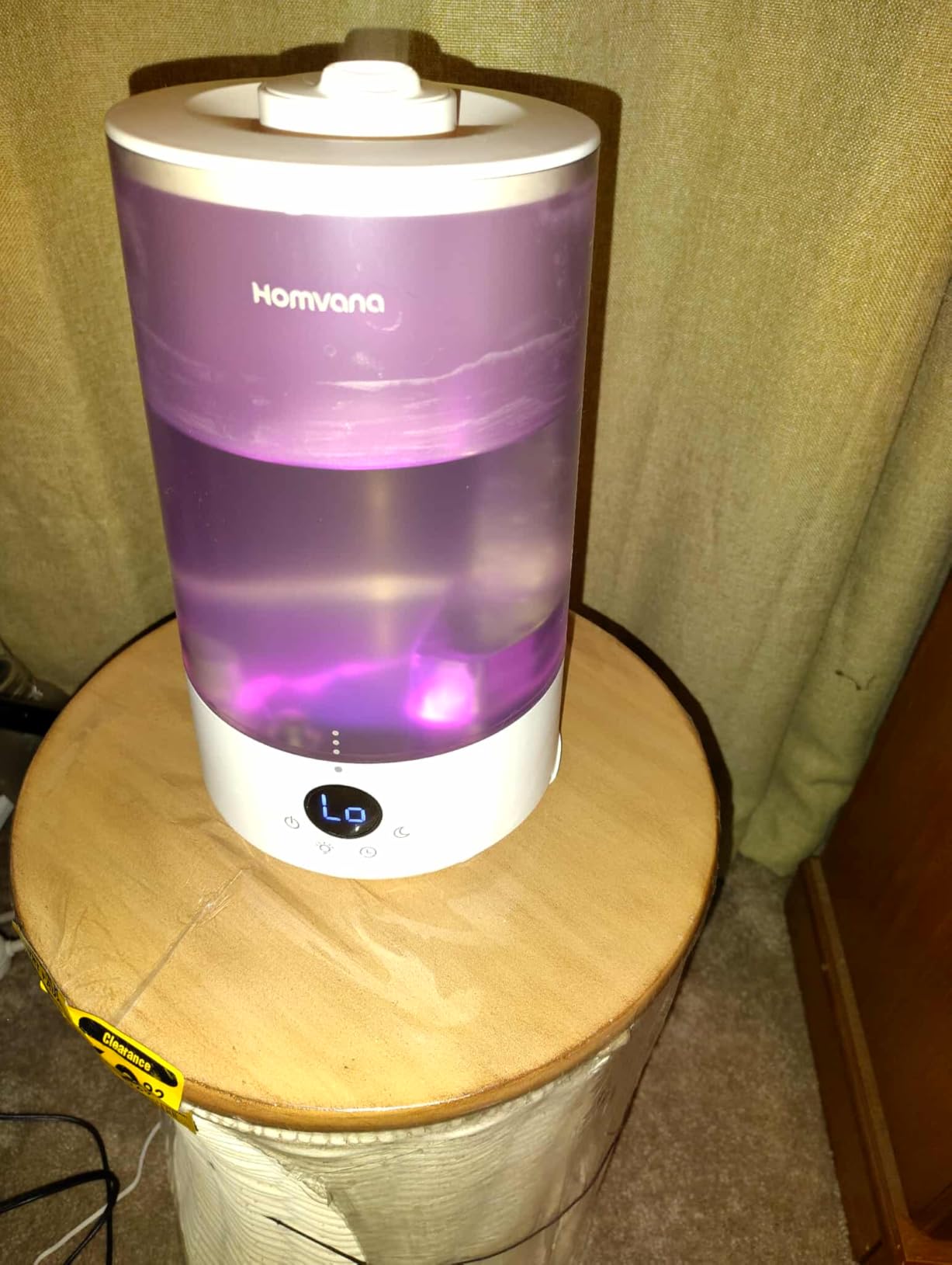 Homvana Humidifiers for Bedroom Home, 3.6 L Cool Mist Top-Fill 34H Super Long Time, Quiet 23dB, Baby Humidifier, Oil Diffuser for Large Room, Plants, Nursery, Office BPA FREE, 7 Color Light Ultrasonic - Customer Photo 2