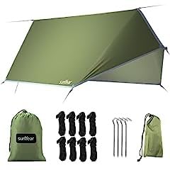 Sunyear Hammock Tent Rain Fly-Camping Hammock Outdoor Tarp-Small Door Design-Keep Side Wind Rain-Best for Backpacking Hiking Camping Survival - Customer Photo 1