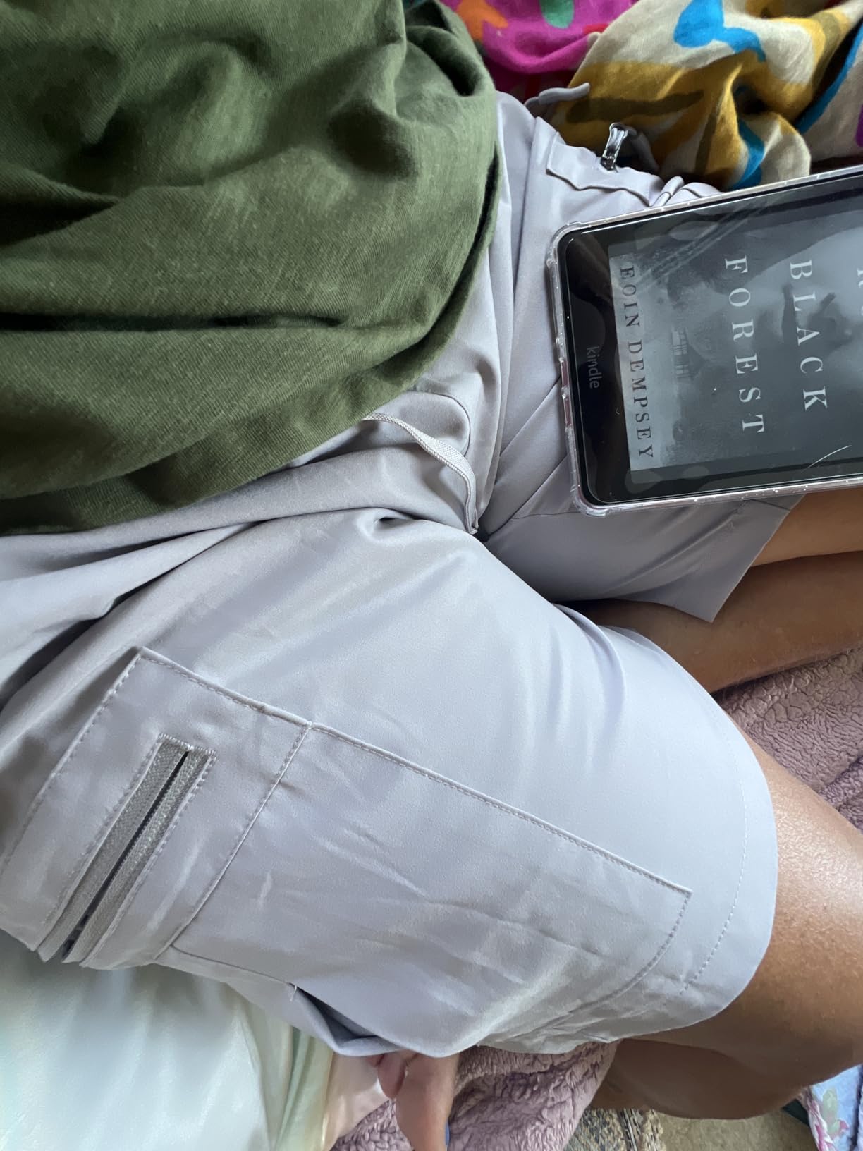 Women's Lightweight Hiking Cargo Shorts Quick Dry Athletic Shorts for Camping Travel Golf with Zipper Pockets Water Resistant - Customer Photo 1