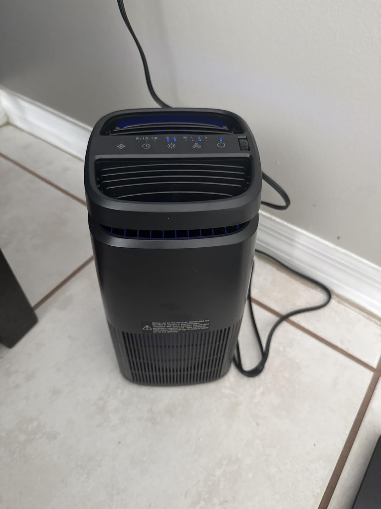 POMORON 4-in-1 Air Purifiers for Home, Air Ionizer Negative Ion Generator, H13 HEPA Filter, UV, Covers 1250 Ft² 99.97% Removal Rate for Pollen Smoke Pet Dander Air Cleaner for Bedroom, MJ002H, Black - Customer Photo 1