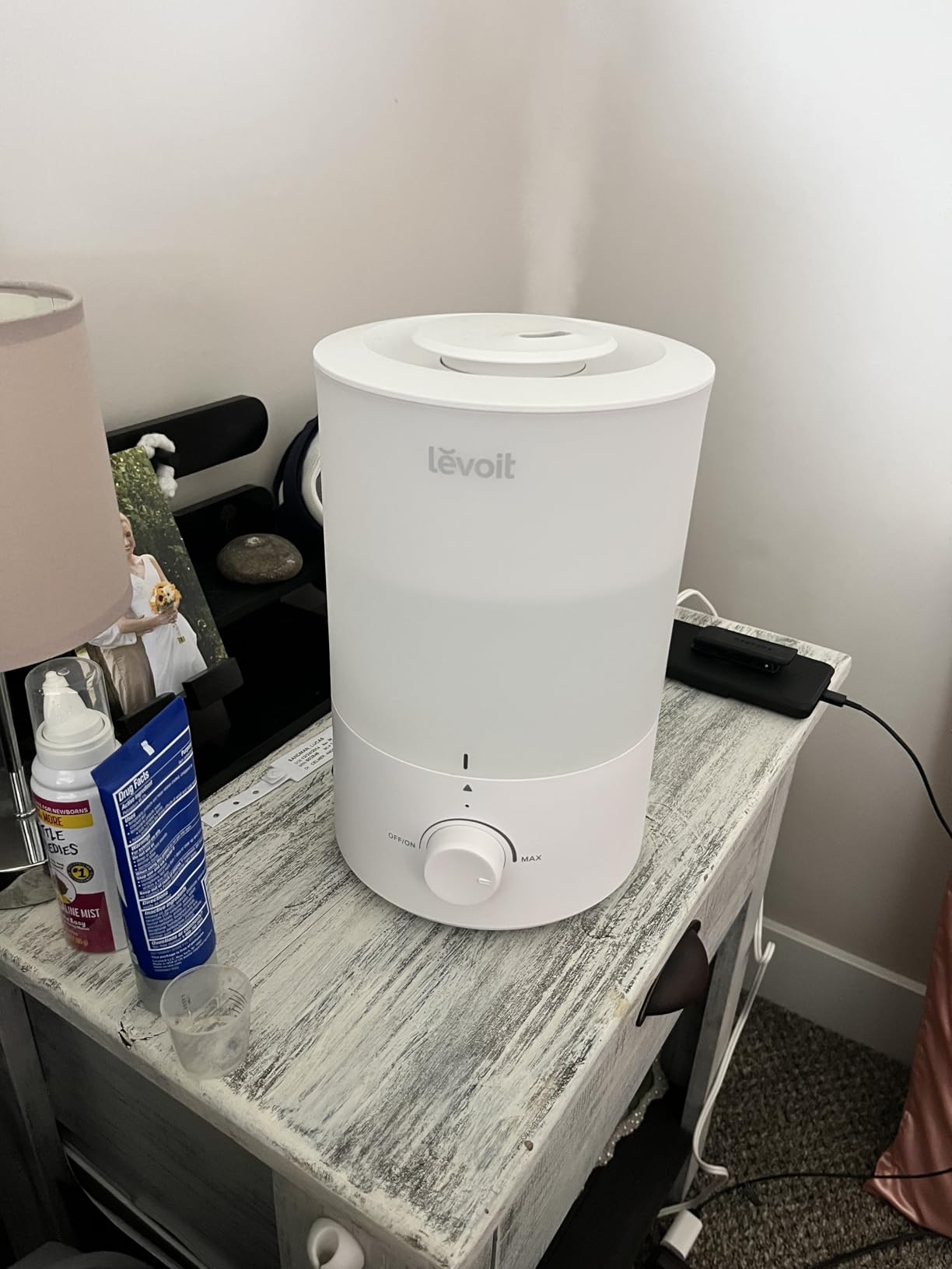 LEVOIT Humidifiers for Bedroom, Quiet (3L Water Tank) Cool Mist Top Fill Essential Oil Diffuser with 25Watt for Home Large Room, 360° Nozzle, Rapid Ultrasonic Humidification for Baby Nursery and Plant - Customer Photo 5