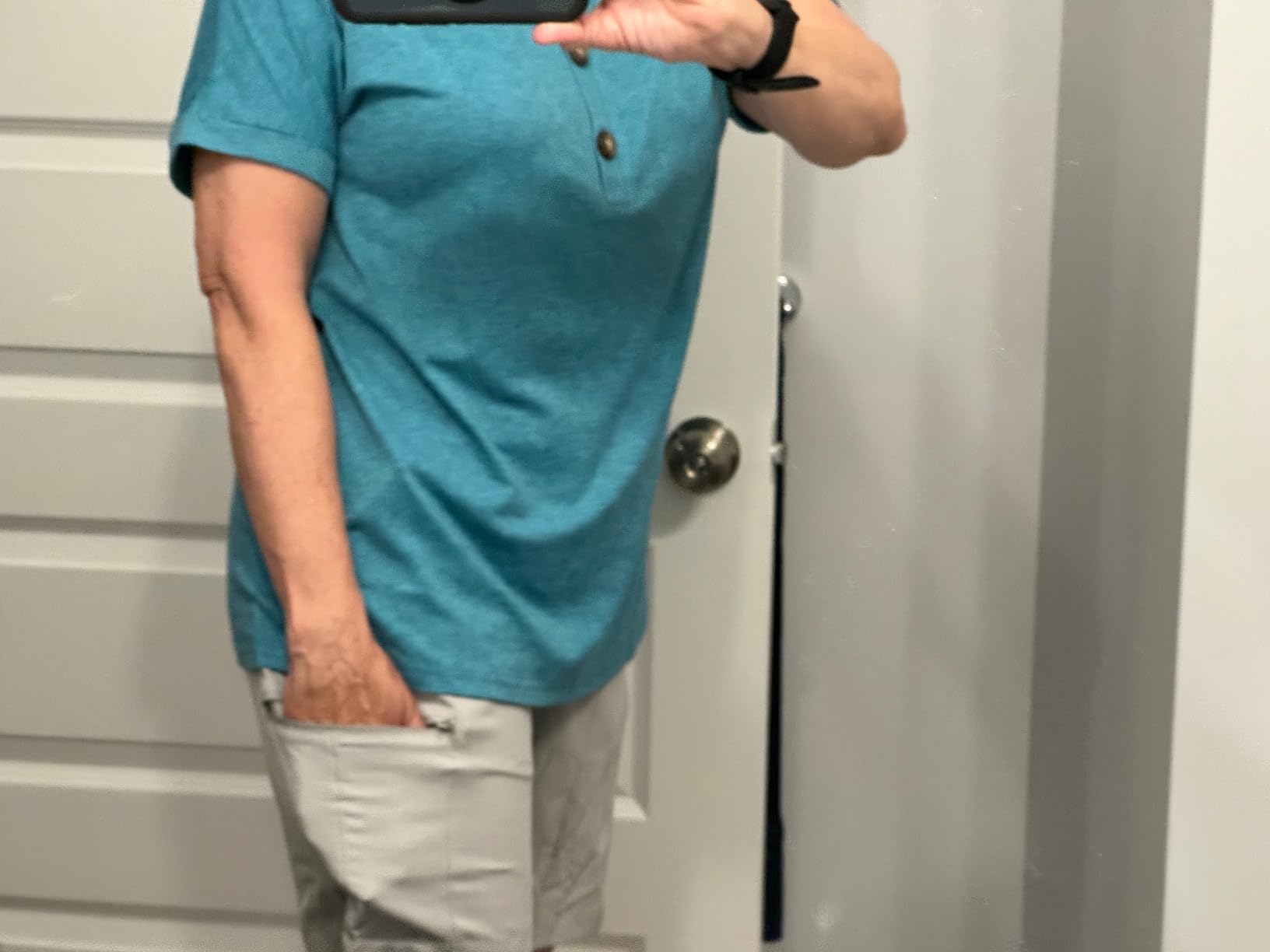 Obla Women's Hiking Cargo Shorts Zipper Pockets Soft High Waisted Quick Dry 7 Inch Long Shorts for Women Golf Athletic Summer - Customer Photo 1