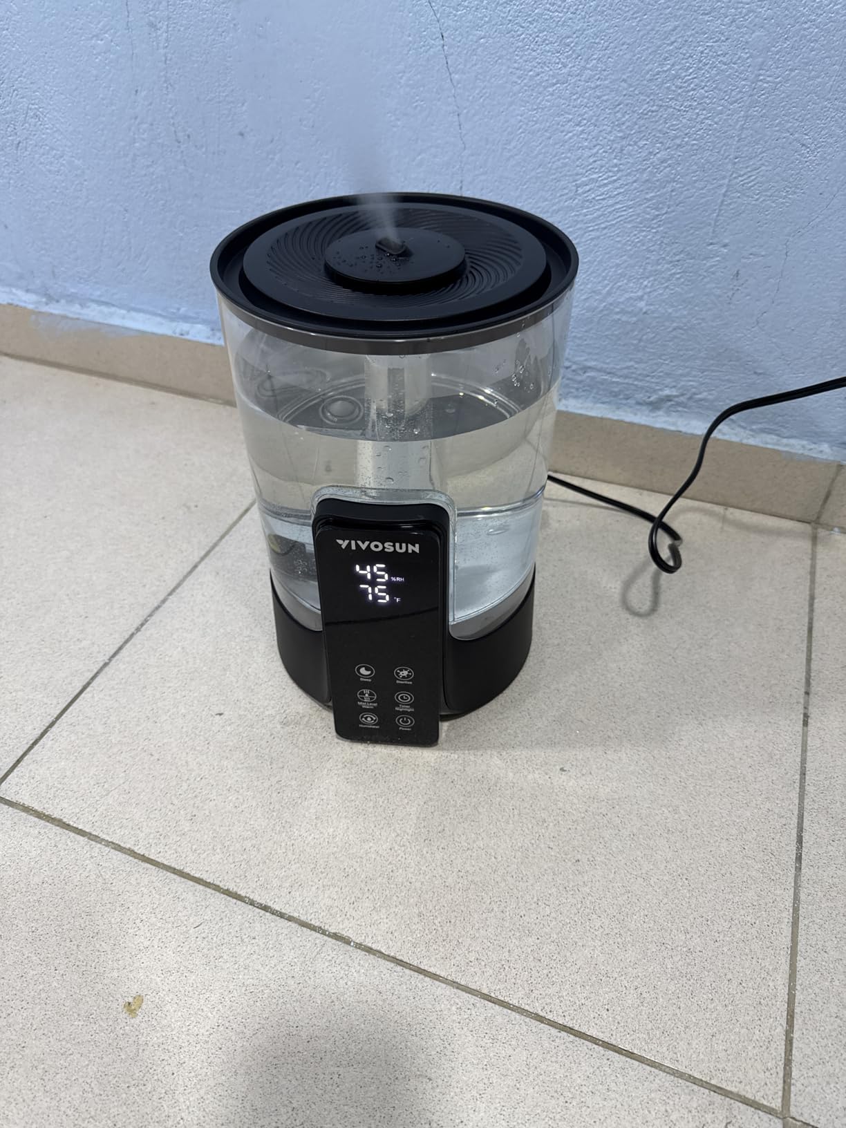 VIVOSUN 6L 2-in-1 Cool & Warm Mist Ultrasonic Humidifier with Essential Oil Box & Remote Control for Bedrooms, Offices, Plants, Dryness, and Skincare - Customer Photo 2