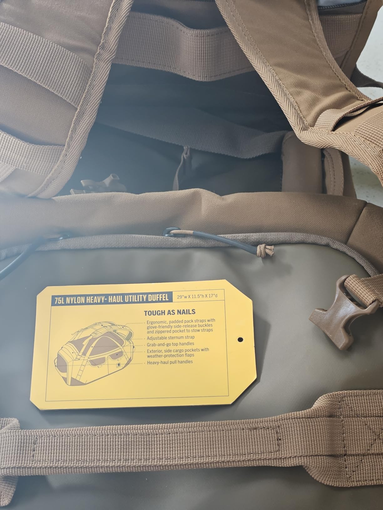 Carhartt Heavy Haul Utility Duffel Bag's, Water-Resistant Packable Bag for Jobsite, Gym, and Travel - Customer Photo 1