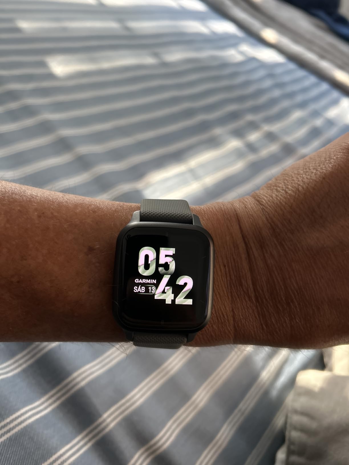 Garmin Venu® Sq 2 GPS Smartwatch, All-Day Health Monitoring, Long-Lasting Battery Life, AMOLED Display, Slate and Shadow Gray Customer Review Garmin Venu® Sq 2 GPS Smartwatch, All-Day Health Monitoring, Long-Lasting Battery Life, AMOLED Display, Slate and Shadow Gray - Customer Photo 2