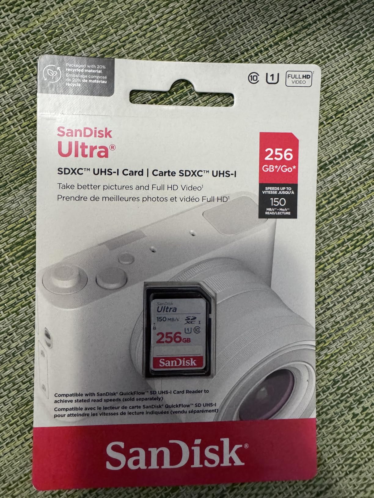 SanDisk 256GB Ultra SDXC UHS-I Memory Card - Up to 150MB/s, C10, U1, Full HD, SD Card - SDSDUNC-256G-GN6IN - Customer Photo 1