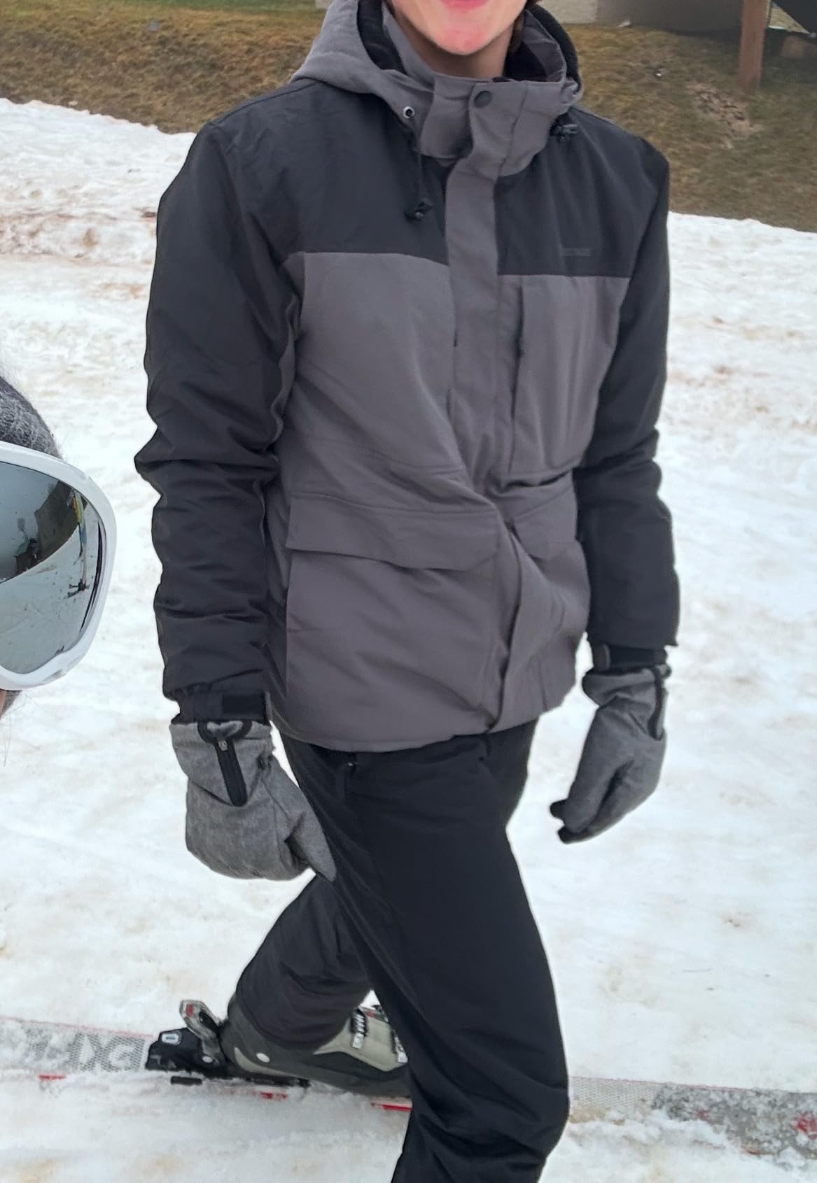 FREE SOLDIER Men's Waterproof Ski Jacket Fleece Lined Warm Winter Snow Coat with Hood Fully Taped Seams - Customer Photo 1