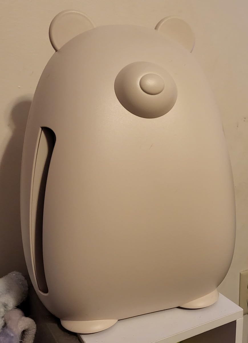 Pure Enrichment PureBaby Kids Bear Air True HEPA Air Purifier - 4 Stage Air Filtration, UV-C Light, & Night Light for Medium-Large Rooms - Baby Nurseries, Kid Bedrooms (Sweet Oat) - Customer Photo 2