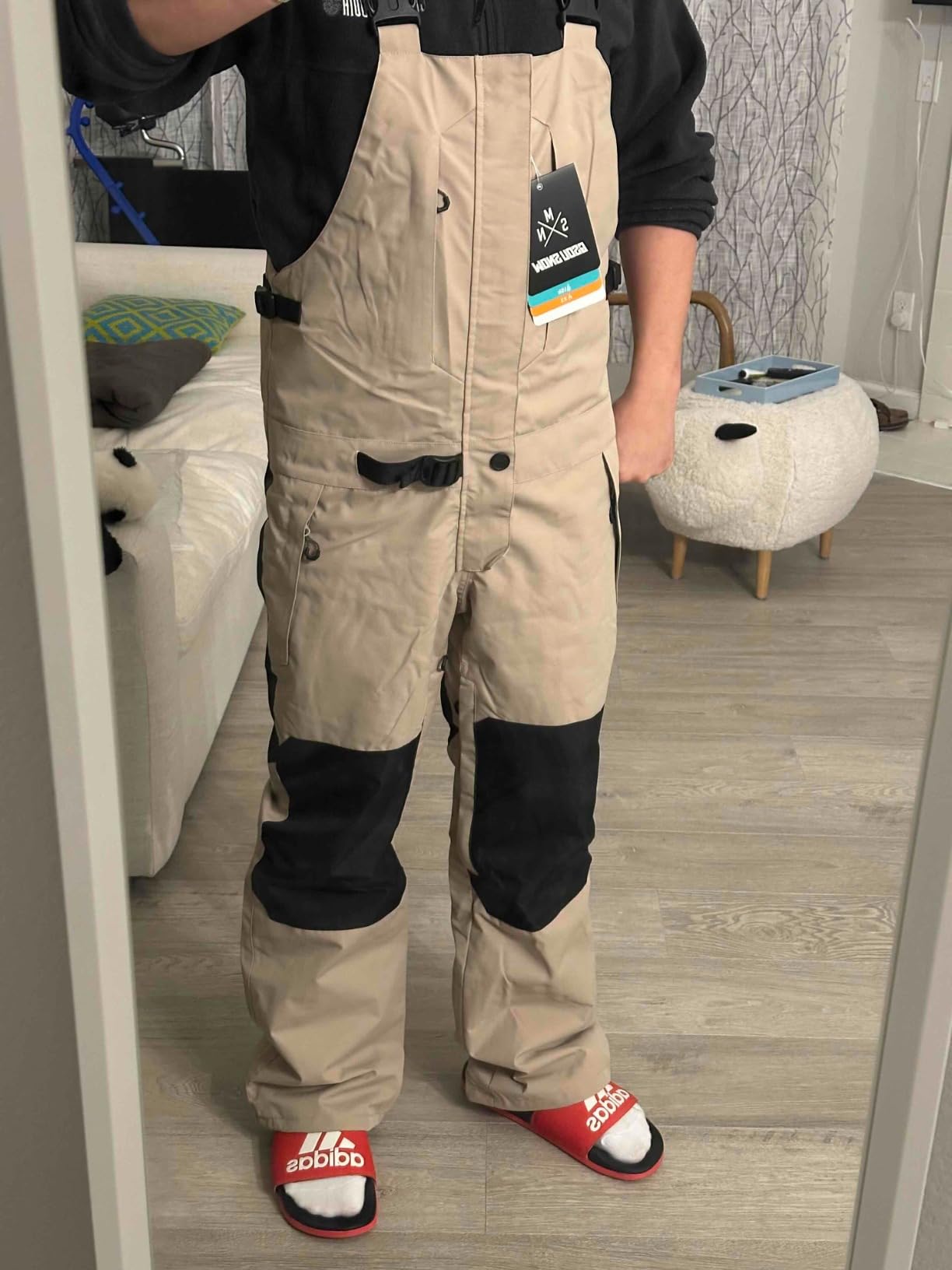 GSOU SNOW Snowboard Bibs Mens Ski Bibs Overalls Snow Pants Womens Waterproof Insulated Sport - Customer Photo 2