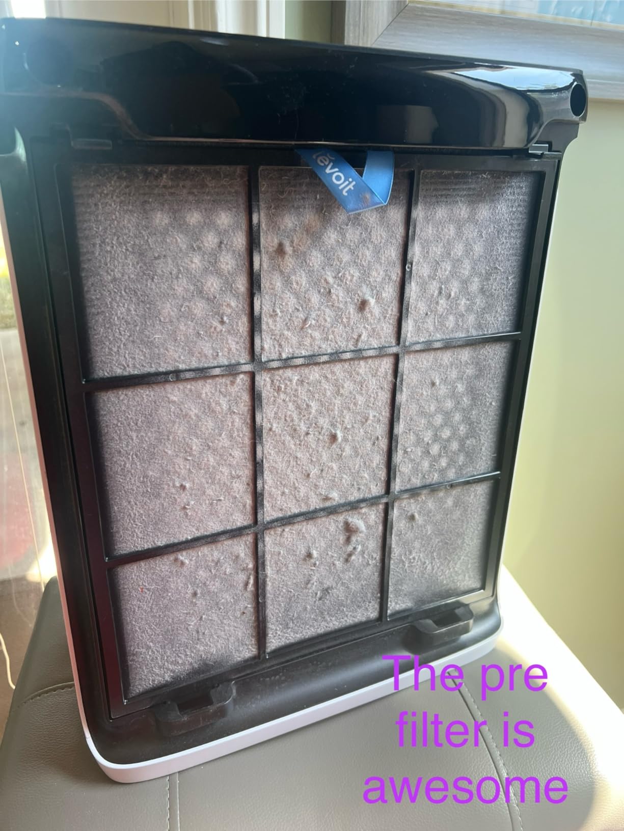 LEVOIT Air Purifier for Home Large Room Up to 1073Ft² with Air Quality Monitor, AHAM VERIFIDE, Smart WiFi, Washable Pre-Filter, HEPA Sleep Mode for Pets, Allergies, Dust, Pollen, Vital 100S-P, White - Customer Photo 1