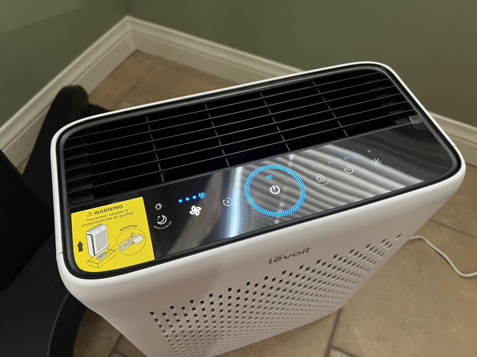 LEVOIT Air Purifier for Home Large Room Up to 1073Ft² with Air Quality Monitor, AHAM VERIFIDE, Smart WiFi, Washable Pre-Filter, HEPA Sleep Mode for Pets, Allergies, Dust, Pollen, Vital 100S-P, White - Customer Photo 2