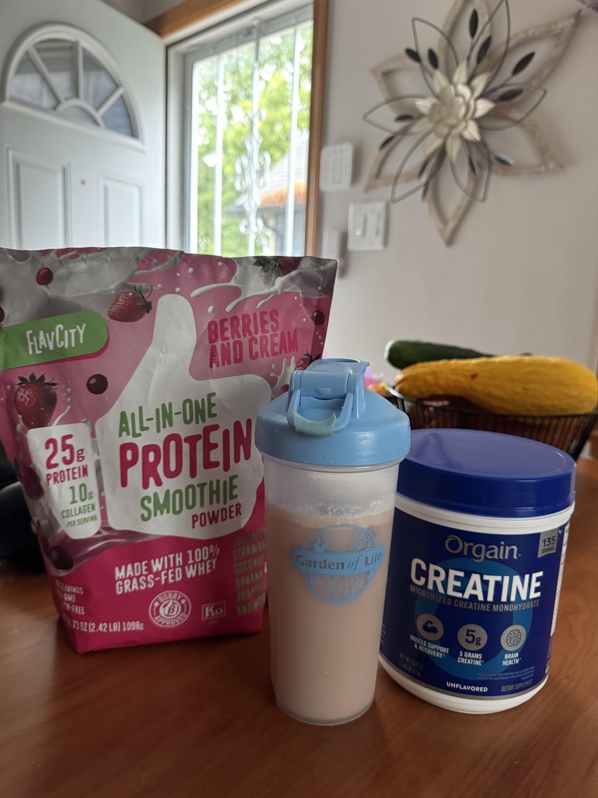 FlavCity Grass Fed Whey Protein Powder - Vanilla Smoothie - 25g Protein & 10g Collagen - Made with Real Vanilla Bean & Organic Coconut Milk - Gluten Free & No Added Sugars (20 Servings) - Customer Photo 3