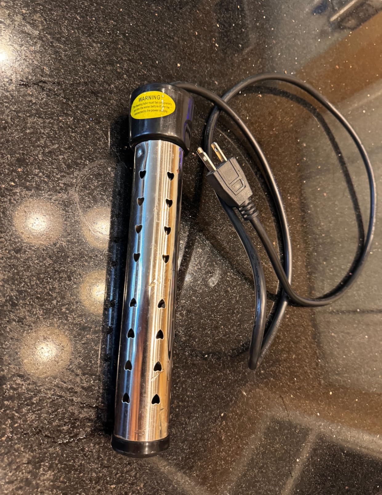 Immersion Water Heater with 304 Stainless Steel Cover Intelligent Temperature Control and Digital LCD Thermometer Electric Portable Bucket Heater Heat 5 Gallons of Water in Minutes 1500W - Customer Photo 1