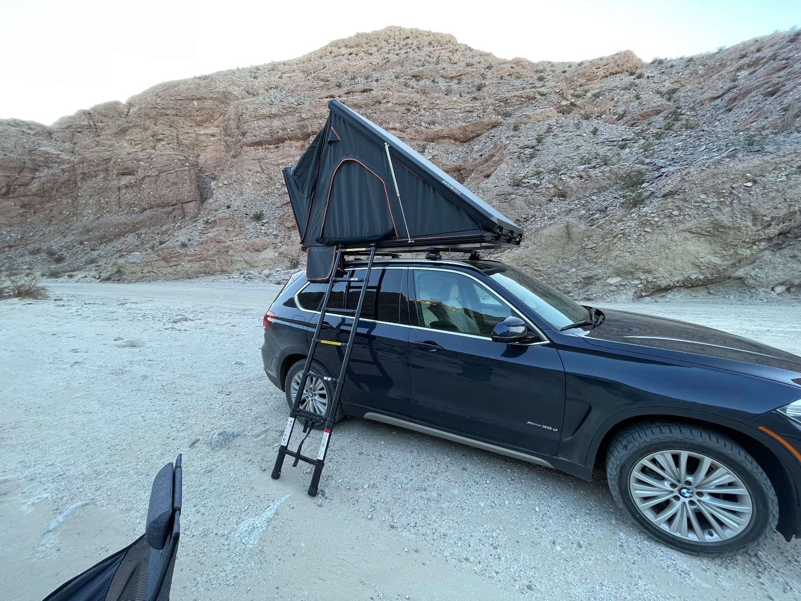 BAMACAR Naturnest Rooftop Tent Hard Shell 2-3 Person Nature Nest Roof Top Tent Hardshell For Jeep SUV Van Pickup Truck Vehicle Trailer Car Camping Hard Top Claim Shell Overland Car Roof Rack Top Tents - Customer Photo 1