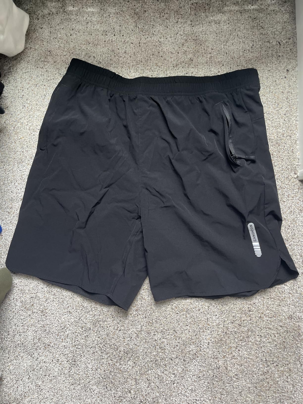 CANGHPGIN 2 Pack Mens Workout Athletic Shorts 7 inch Inseam Quick Dry Hiking Shorts Men Lightweight Sports Gym Shorts Running - Customer Photo 2