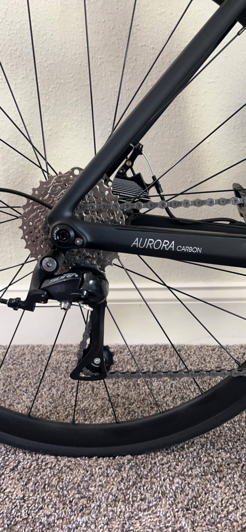 SAVADECK Carbon Disc Road Bike, Integrated Design Racing Bicycle Carbon Frame Carbon Fork with Shimano SORA R3000 Derailleur System 18 Speed Disc Brake Road Bike for Men or Women - Customer Photo 5