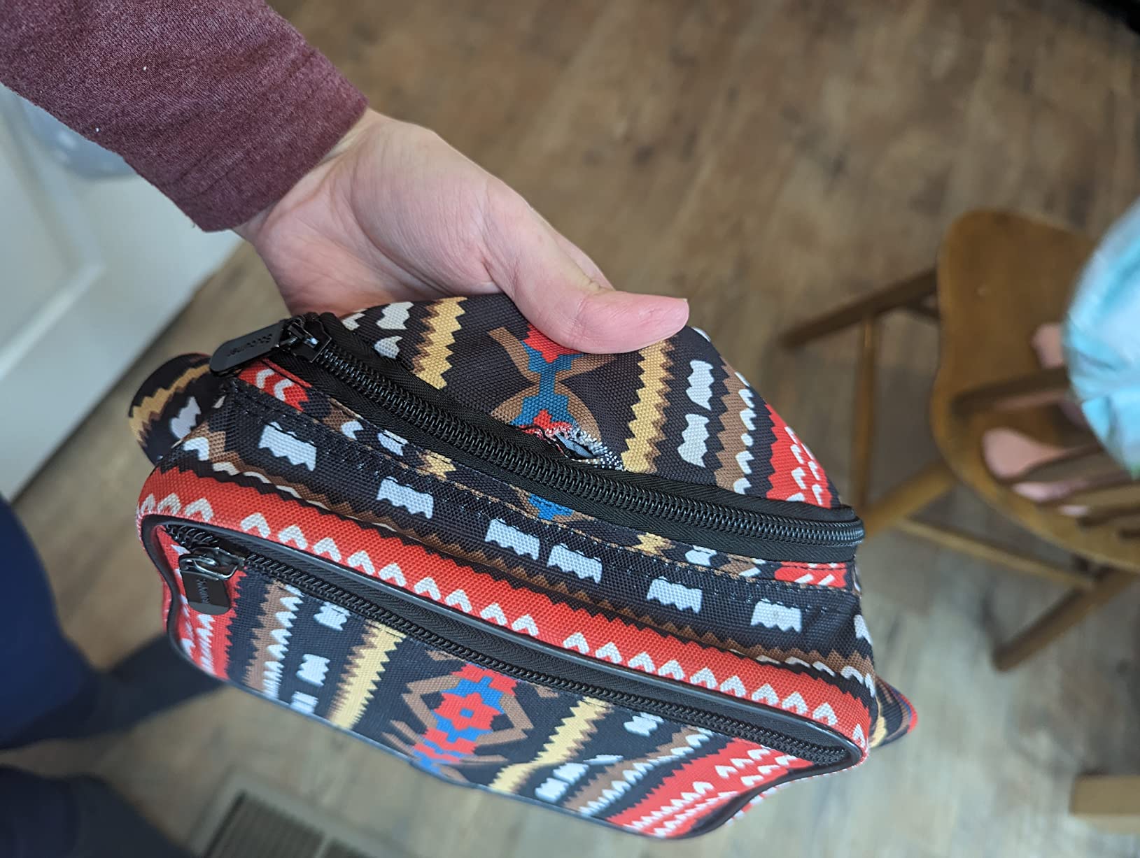 Black Fanny Pack Belt bag - Crossbody Waist Bag for Men or Women - Hands-Free, Waterproof Large Bumbag for Hiking, Running, and Travel - Customer Photo 2