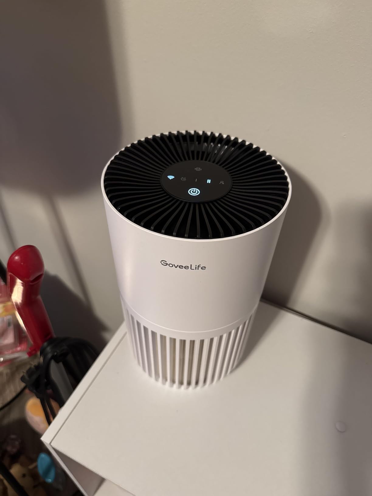 GoveeLife Mini Air Purifier for Bedroom, Smart Filter Air Purifier with App Alexa Control for Pet Hair, Odors, Pollen, Smoke, Portable Air Cleaner with 3 Speeds, 2 Modes, Timer, Aroma for Home - Customer Photo 2