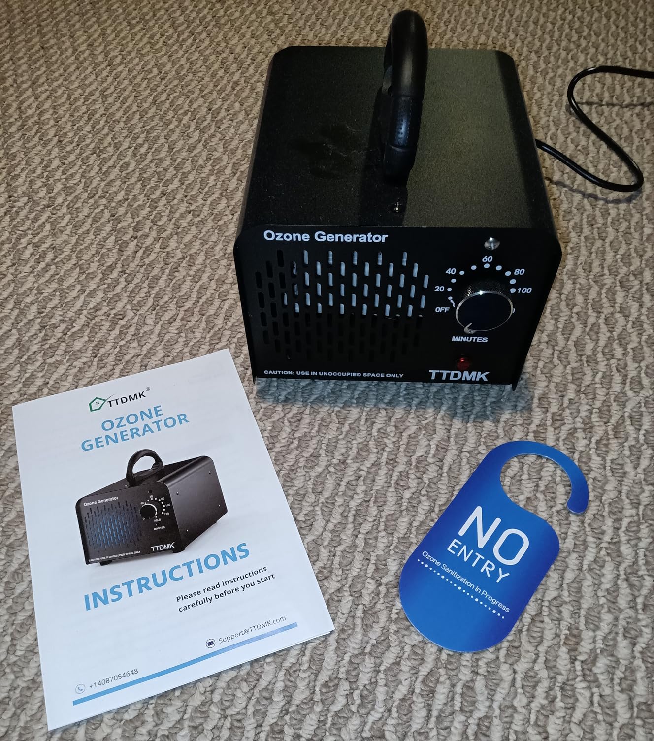 Ozone Generator 15,000mg/h, Commercial Ozone Machine Odor Removal, High Capacity Ozone Machine, Home Ozone Generator for Car, Home, Smoke, Pet, etc (Black) - by TTDMK - Customer Photo 1