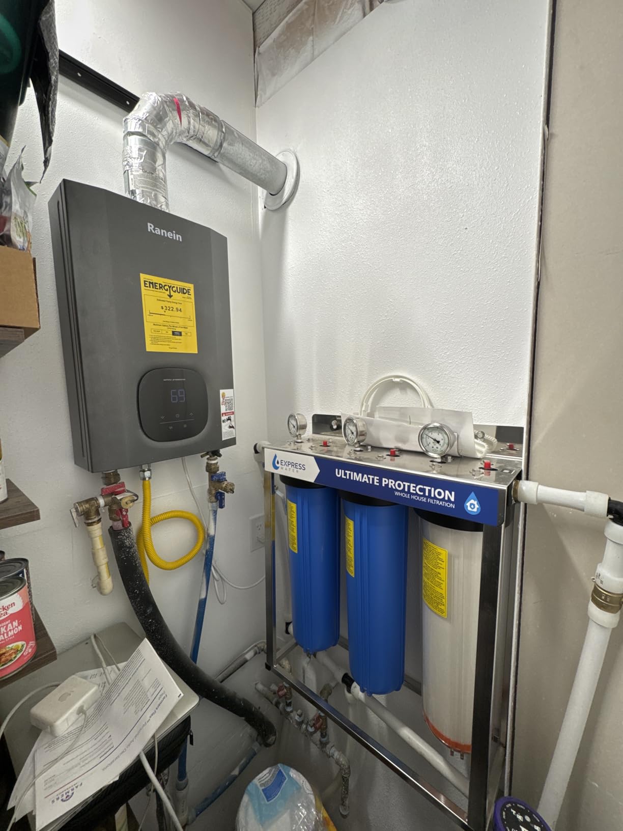 Natural Gas Tankless Water Heater with Vent Pipe, Indoor Max 4.3 GPM, 100,000 BTU Instant Hot Water Heater - Customer Photo 3