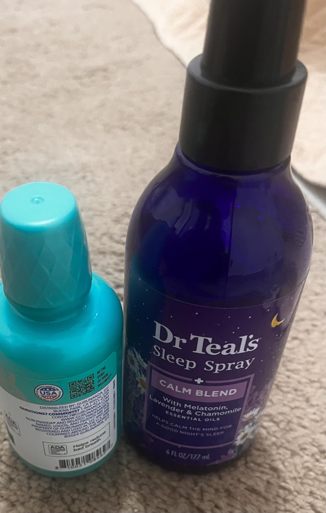 GuruNanda Fresh Breath Mouthwash, ADA-Accepted, Alcohol & Fluoride-Free, Sodium Chlorite, Essential Oils & Vitamins, 12-Hrs Fresh Breath, Wild Mint, 16 oz - Customer Photo 1