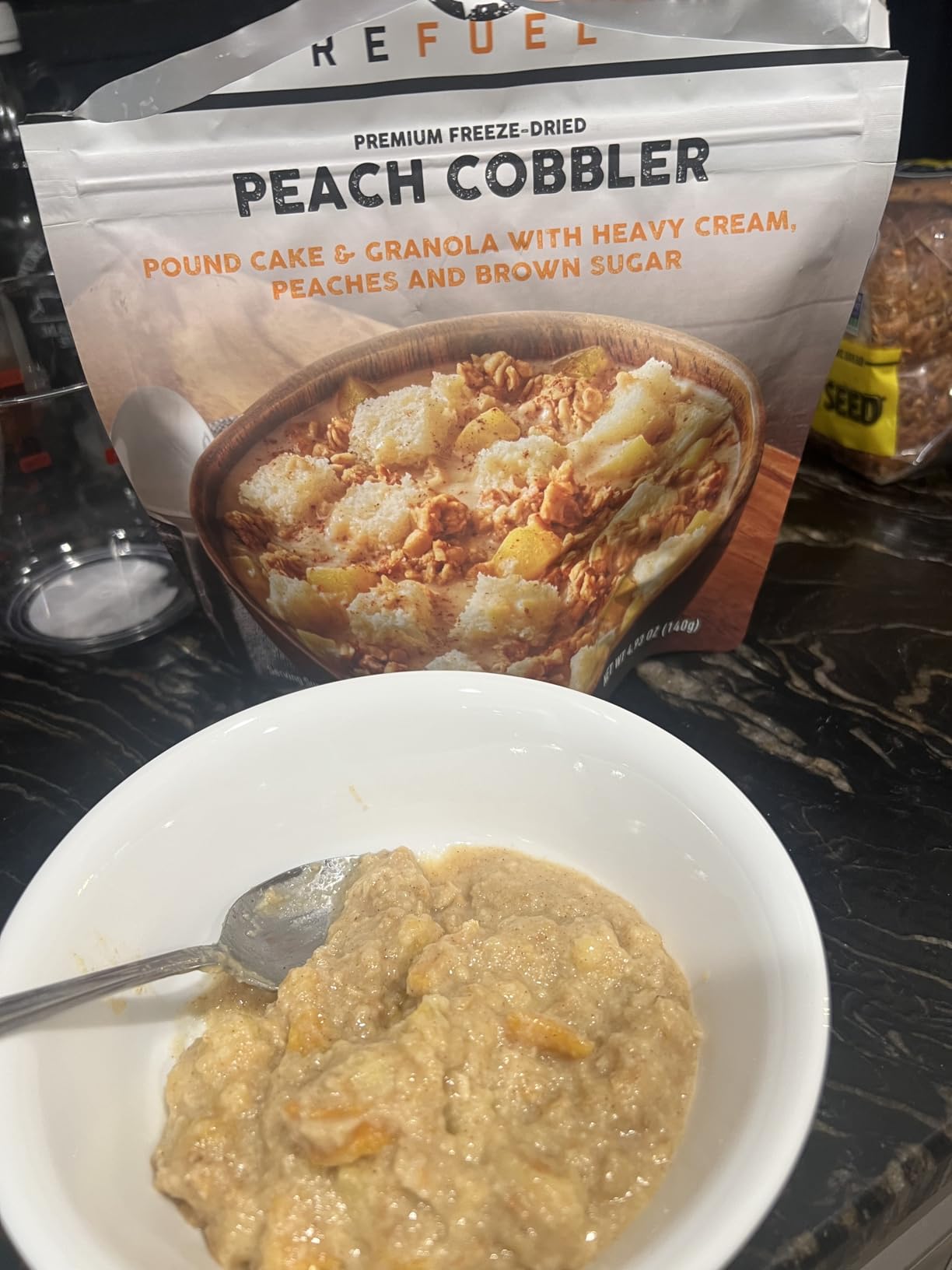 Peak Refuel Cobbler | Protein | Calories | 100% Real Ingredients | Premium Freeze Dried Backpacking & Camping Food | 2 Servings | Ideal MRE Survival Meal or Dessert - Customer Photo 1