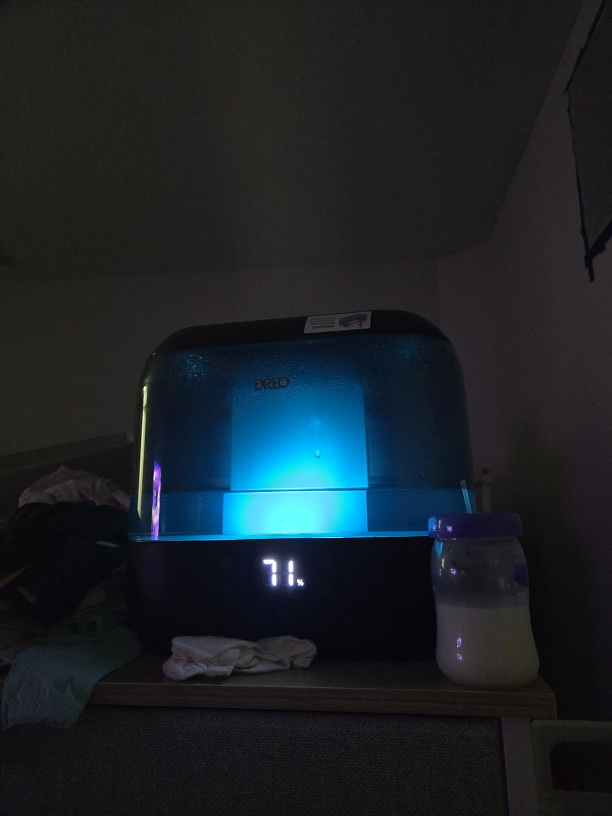 Dreo Smart Humidifiers for Bedroom, Top Fill 4L Supersized Humidifier Large Room with 28 dB, 36H Runtime, Touch/APP/Voice Control, Nightlight, Cool Mist Humidifiers for Baby, Plants, Indoor, Black - Customer Photo 1