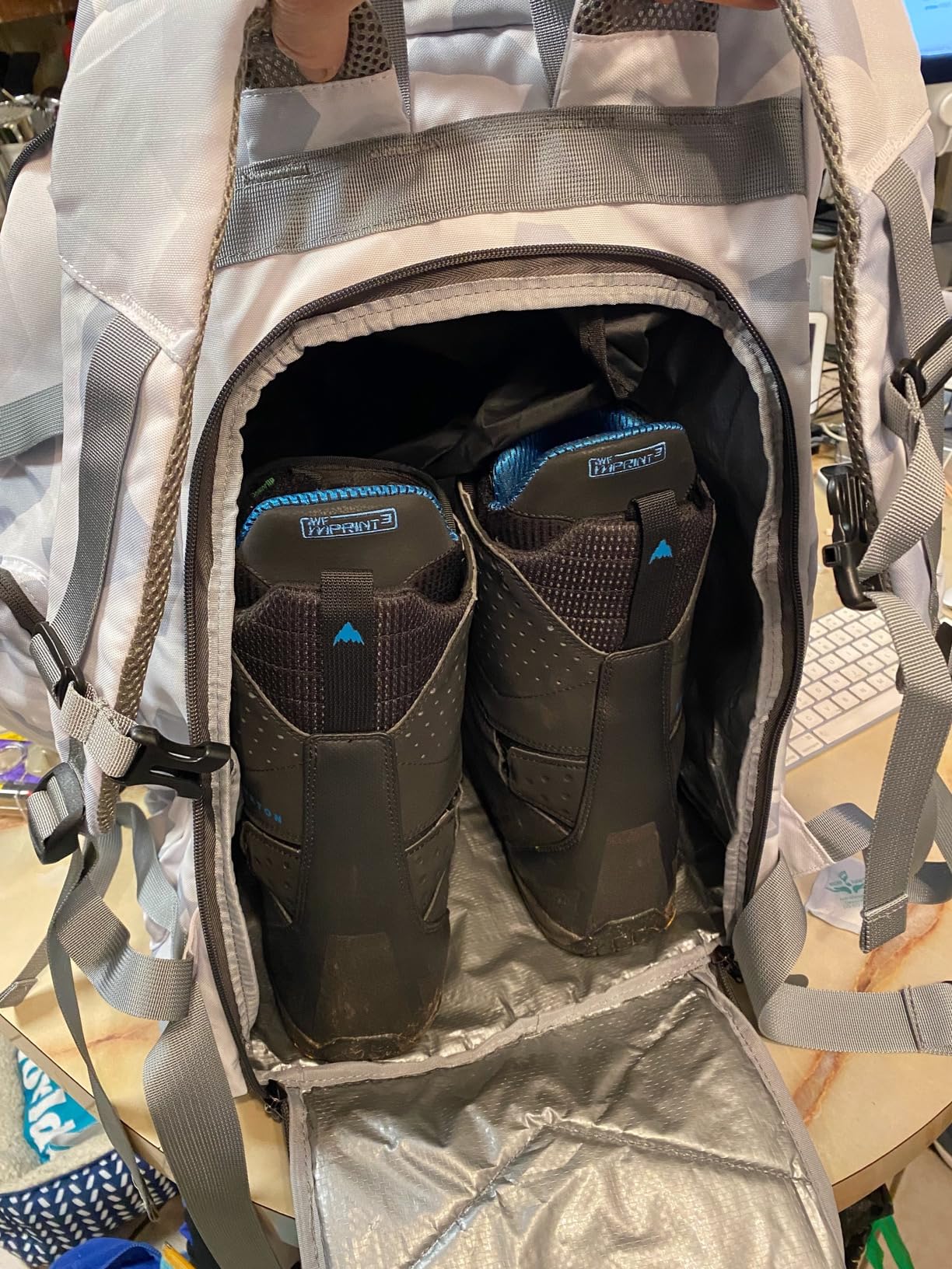 YOREPEK 65L Ski Boot Bag Backpack with 8 Pockets, Waterproof Ski Snowboard Boot Bags for Air Travel, Ski Gear Bag Backpacks for Boots, Helmet, Goggle, Gloves, Pants, Jacket, Accessories for Adults Customer Review YOREPEK 65L Ski Boot Bag Backpack with 8 Pockets, Waterproof Ski Snowboard Boot Bags for Air Travel, Ski Gear Bag Backpacks for Boots, Helmet, Goggle, Gloves, Pants, Jacket, Accessories for Adults - Customer Photo 1