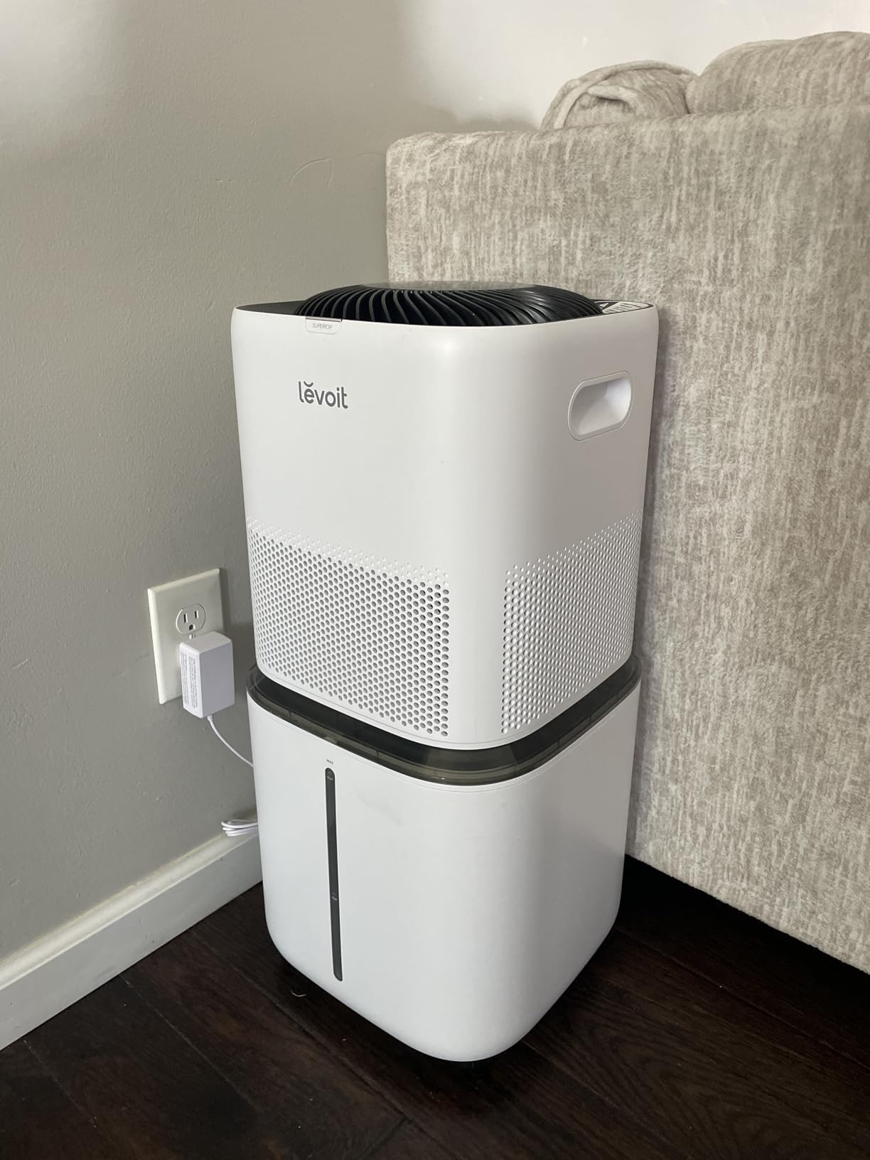 LEVOIT Superior 6000S Smart Evaporative Humidifiers for Home Whole House up to 3000ft², 6 Gal, Last 72-Hour, Premium Filter, Dry Mode, Wheels & Water Fill Hose & Foldable Storage - Quiet Sleep Mode - Customer Photo 2