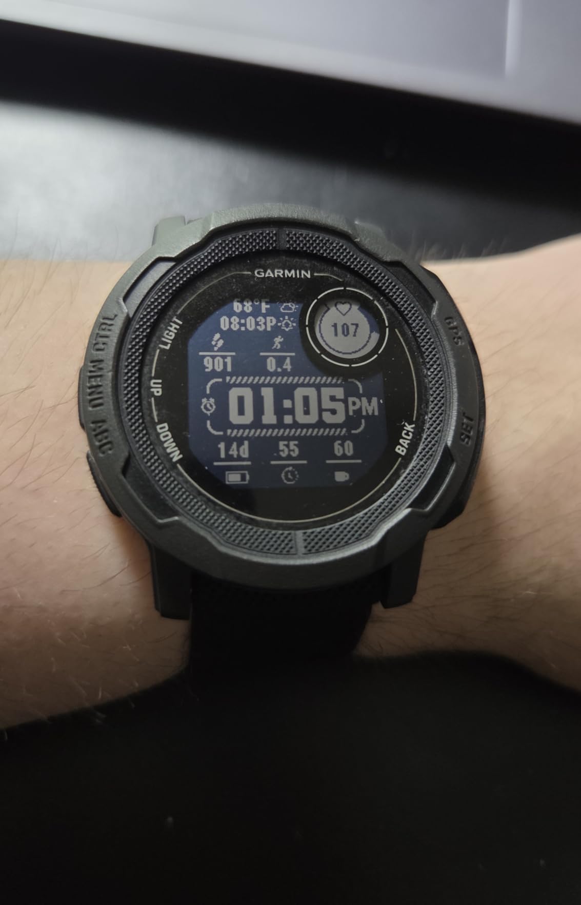 Garmin 010-02626-10 Instinct 2, Rugged Outdoor Watch with GPS, Built for All Elements, Multi-GNSS Support, Tracback Routing and More, graphite (Renewed) Customer Review Garmin 010-02626-10 Instinct 2, Rugged Outdoor Watch with GPS, Built for All Elements, Multi-GNSS Support, Tracback Routing and More, graphite (Renewed) - Customer Photo 1