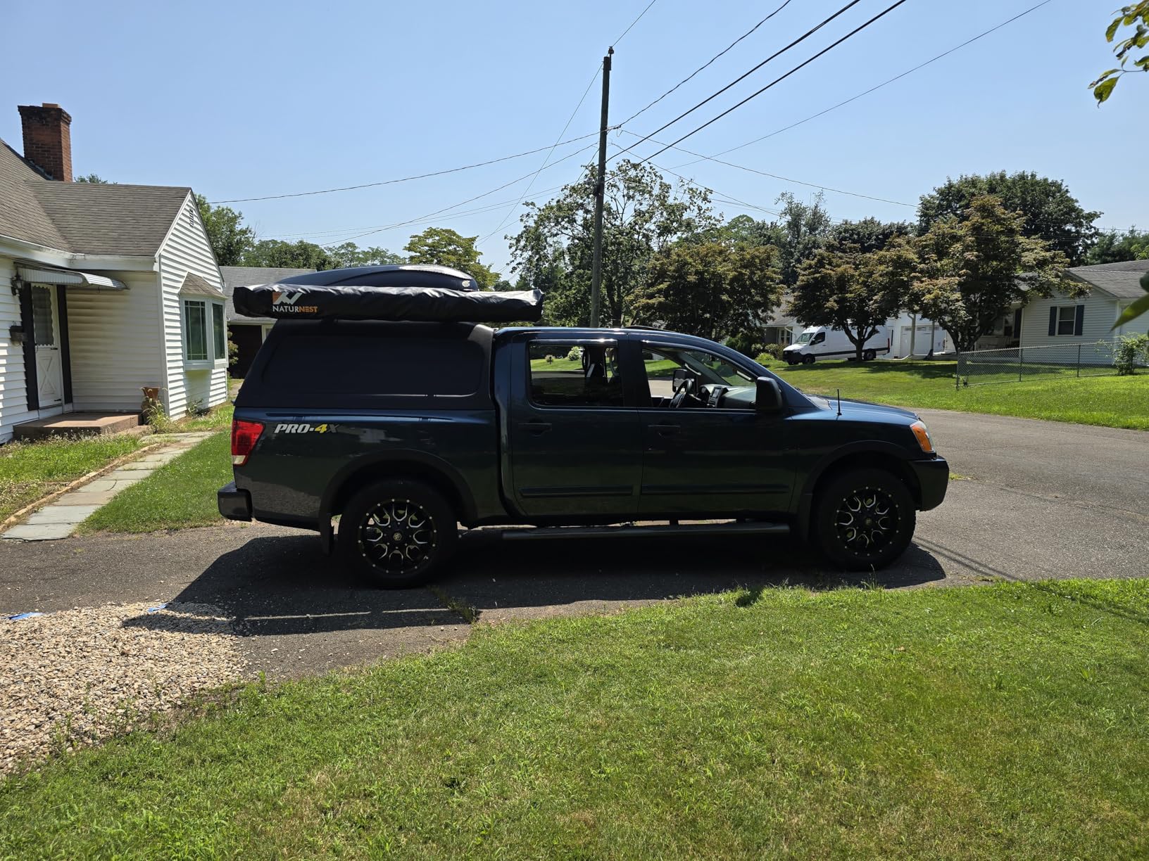 BAMACAR Naturnest Rooftop Tent Hard Shell 2-4 Person Nature Nest Roof Top Tent Hardshell Hard Top Claim Shell Overland Car Roof Rack Top Tents For Jeep SUV Van Pickup Truck Vehicle Trailer Car Camping - Customer Photo 1