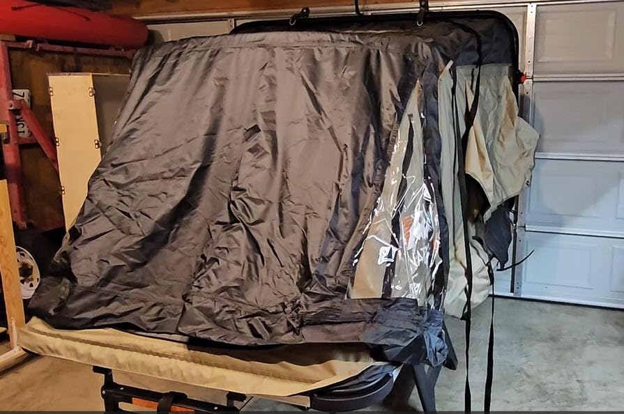 BAMACAR Naturnest Rooftop Tent Hard Shell 2-4 Person Nature Nest Roof Top Tent Hardshell Hard Top Claim Shell Overland Car Roof Rack Top Tents For Jeep SUV Van Pickup Truck Vehicle Trailer Car Camping - Customer Photo 2