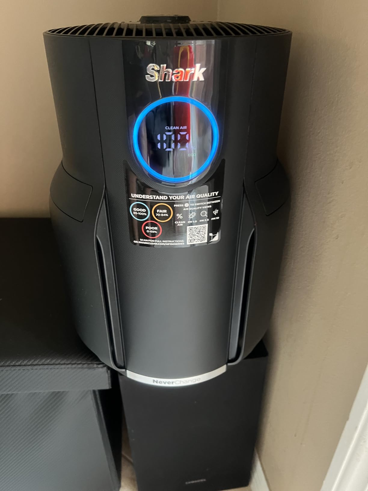Shark Air Purifier for Home, NeverChange, for Large Room, HEPA-Exceeding Filter, Captures Pollutants, Pet Dander, Dust, Odor, Smoke, and More, Odor Neutralizer, HP152, Charcoal - Customer Photo 1