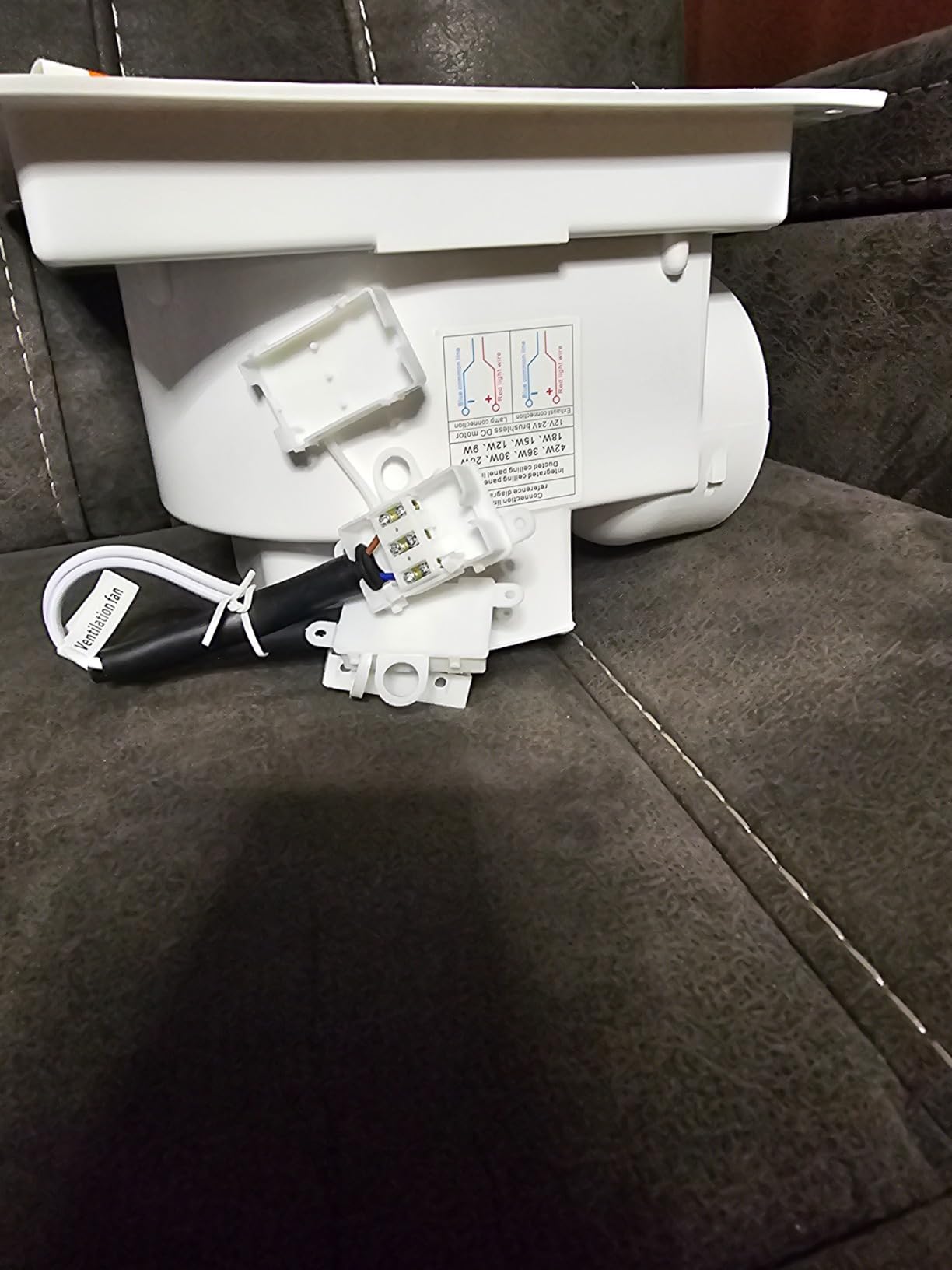 FEITON Bathroom Exhaust Fan with Light, Ceiling Mount, 110 CFM 1.0 Sones 4 Inch Duct, Quiet Square Bath Fan Light Combo, Shower Exhaust Fan with Light Customer Review FEITON Bathroom Exhaust Fan with Light, Ceiling Mount, 110 CFM 1.0 Sones 4 Inch Duct, Quiet Square Bath Fan Light Combo, Shower Exhaust Fan with Light - Customer Photo 2