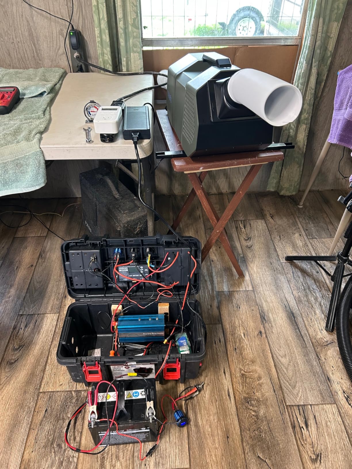 Portable Air Conditioner for Tent for 50 Sq. Ft, 1,500 BTU AC Unit with Fan Mode for Truck Van Outdoor Camping Small Rooms, Windowless Air Cooler with Dual Hoses - Customer Photo 1