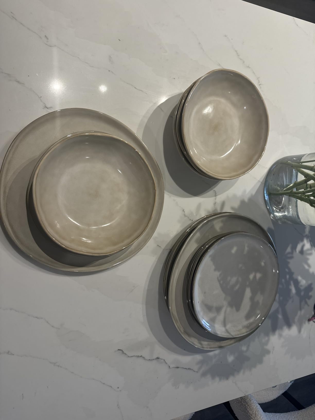 AmorArc Ceramic Dinnerware Sets,Handmade Reactive Glaze Stoneware Plates and Bowls Sets,Highly Scratch Resistant | Dishwasher & Microwave Safe Dishes Set,Service for 8 (24pc) - Customer Photo 3